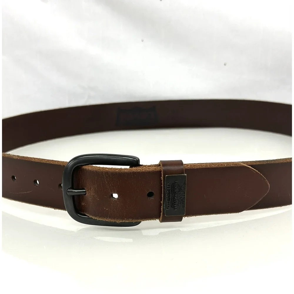 MEN'S LEVI'S Broun GENUINE LEATHER Belt size 44/110cm #11LV02HO